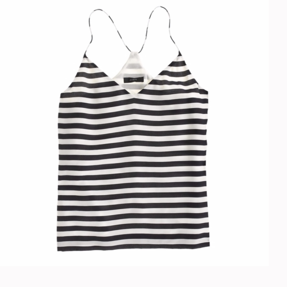 J. Crew Navy and White Cami Size 6